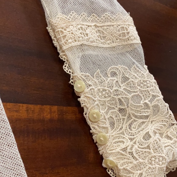 Vintage Prairie Wedding Dress Lace Cyreld Paris Parisian Handmade 40's-60's - Picture 14 of 17